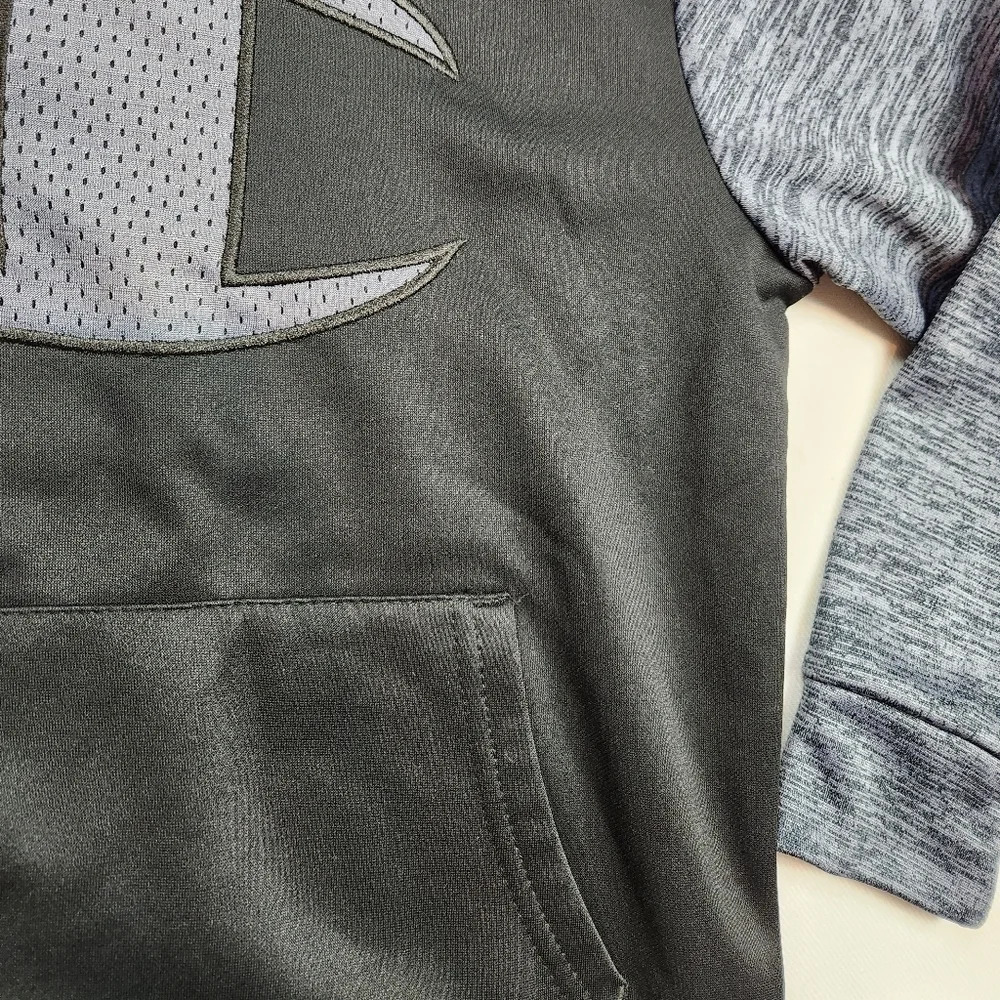 Champion Black and Gray Logo Pullover Hoodie - Picture 3 of 4